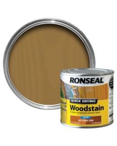 Ronseal Quick Drying Woodstain - Natural Oak (Satin) 250ml