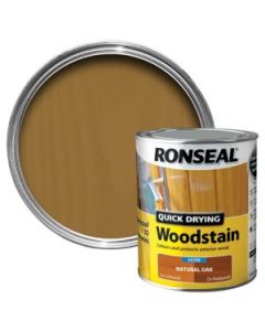 Ronseal Quick Drying Woodstain - Natural Oak (Satin) 750ml