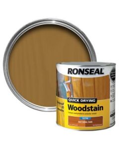 Ronseal Quick Drying Woodstain - Natural Oak (Satin) 2.5L