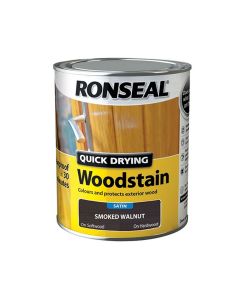 Ronseal Quick Drying Woodstain - Smoked Walnut (Satin) 750ml