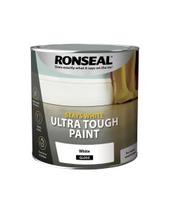 Ronseal Stays White Ultra Tough Paint - White (Gloss) 2.5l