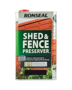 Ronseal Shed & Fence Preserver - Black - 5L