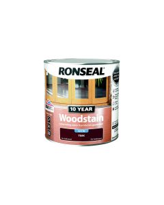 Ronseal 10 Year Woodstain - Teak (Satin) 250ml