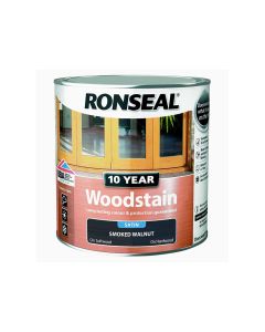 Ronseal 10 Year Woodstain - Smoked Walnut (Satin) 750ml