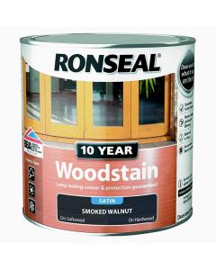 Ronseal 10 Year Woodstain - Smoked Walnut(Satin) 2.5L