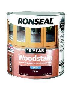 Ronseal 10 Year Woodstain - Teak (Satin) 2.5L