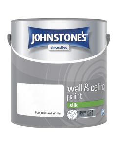 Johnstone's Wall & Ceiling Silk Paint - Pure Brilliant White - 2.5L