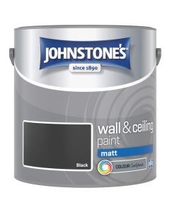 Johnstone's Wall & Ceiling Matt Paint - Black - 2.5L