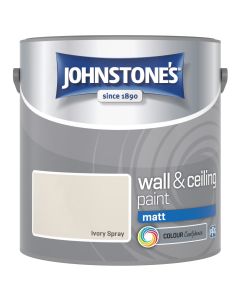 Johnstone's Wall & Ceiling Matt Paint - Ivory Spray - 2.5L