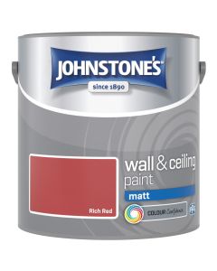 Johnstone's Wall & Ceiling Matt Paint - Rich Red - 2.5L