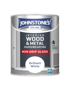 Johnstone's Hardwearing Non Drip Gloss - Brilliant White - 750ml