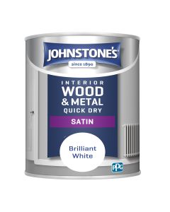 Johnstone's Quick Dry Satin - Brilliant White - 750ml