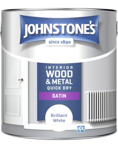 Johnstone's Quick Dry Satin - Brilliant White - 2.5L