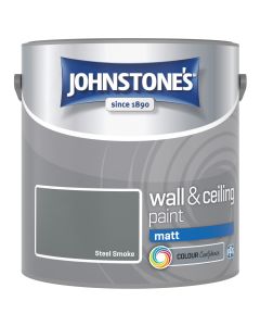 Johnstone's Wall & Ceiling Matt Paint - Steel Smoke - 2.5L