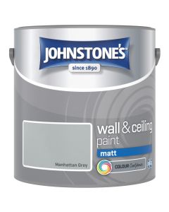 Johnstone's Wall & Ceiling Matt Paint - Manhattan Grey - 2.5L