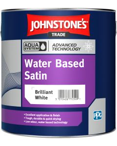 Johnstone's Trade Aqua Water Based Satin - Brilliant White - 2.5L