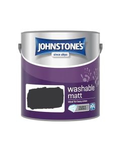 Johnstone's Washable Matt Paint - Black - 2.5L