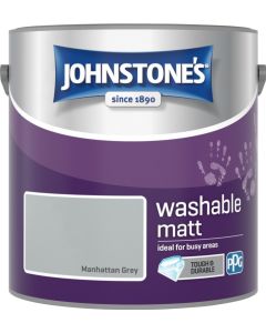 Johnstone's Washable Matt Paint - Manhattan Grey - 2.5L