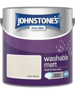 Johnstone's Washable Matt Paint - Ivory Spray - 2.5L