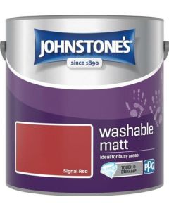 Johnstone's Washable Matt Paint - Signal Red - 2.5L