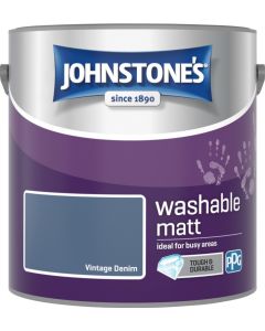 Johnstone's Washable Matt Paint - Vintage Denim - 2.5L