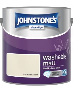 Johnstone's Washable Matt Paint - Antique Cream - 2.5L