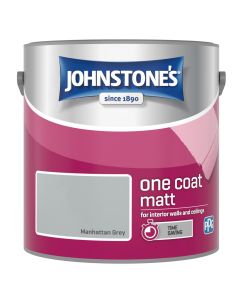 Johnstone's One Coat Matt Paint - Manhattan Grey - 2.5L