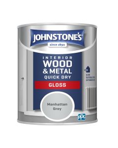 Johnstone's Quick Dry Gloss - Manhattan Grey - 750ml