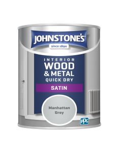 Johnstone's Quick Dry Satin - Manhattan Grey - 750ml