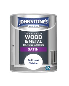 Johnstone's Hardwearing Satin - Brilliant White - 750ml