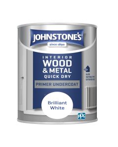 Johnstone's Quick Dry Primer Undercoat - Brilliant White - 750ml