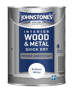 Johnstone's Quick Dry Primer Undercoat - Brilliant White - 1.25L