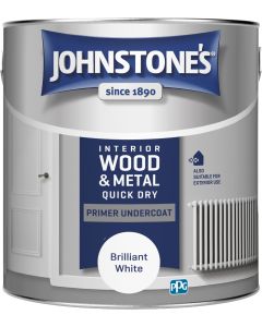 Johnstone's Quick Dry Primer Undercoat - Brilliant White - 2.5L