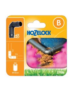 Hozelock 2766 13 mm 90° Elbow Connector  - Pack Of 5