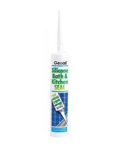 Geocel (Silicone) Bath & Kitchen Seal Sanitary Sealant - White 310ml