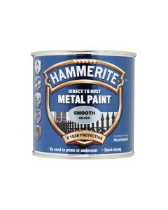 Hammerite Direct To Rust Metal Paint - Smooth Silver - 250ml