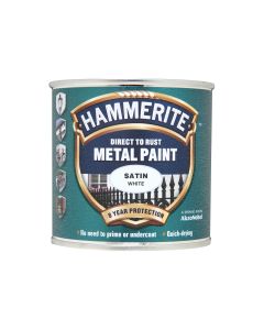 Hammerite Direct To Rust Metal Paint - Satin White - 250ml