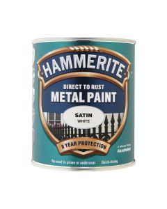 Hammerite Direct To Rust Metal Paint - Satin White - 750ml