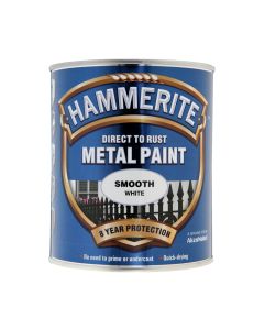 Hammerite Direct To Rust Metal Paint -  Smooth White - 750ml