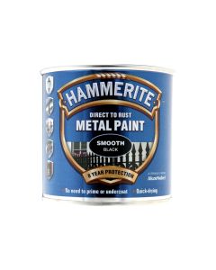 Hammerite Direct To Rust Metal Paint -  Smooth Black - 250ml