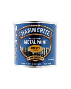 Hammerite Direct To Rust Metal Paint -  Smooth Yellow - 250ml