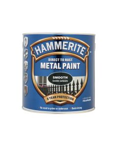 Hammerite Direct To Rust Metal Paint -  Smooth Dark Green - 250ml