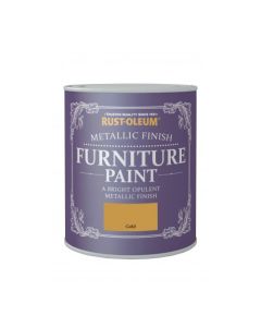 Rust-Oleum Metallic Finish Furniture Paint - Gold - 750ml