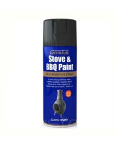 Rust-Oleum Stove & Bbq Heat Proof (Matt) Spray Paint - Black - 400ml