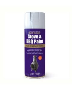 Rust-Oleum Stove & Bbq Heat Proof (Matt) Spray Paint - Silver - 400ml