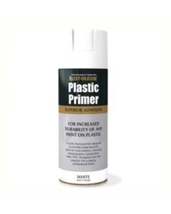 Rust-Oleum Plastic Primer (Matt) Spray Paint - White - 400ml