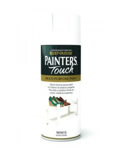 Rust-Oleum Painters Touch (Satin) Spray Paint - White - 400ml