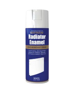 Rust-Oleum Radiator Enamel (Satin) Spray Paint - White - 400ml