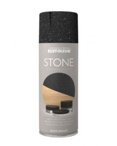 Rust-Oleum Stone Textured Spray Paint - Black Granite - 400ml