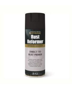 Rust-Oleum Rust Reformer Direct to Rust Primer (Matt) Spray Paint - Black - 400ml